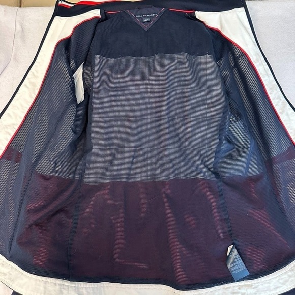 Tommy Hilfiger Jacket Womens Medium Coastal Yachting Sailing Colorblock Hooded - Picture 7 of 12